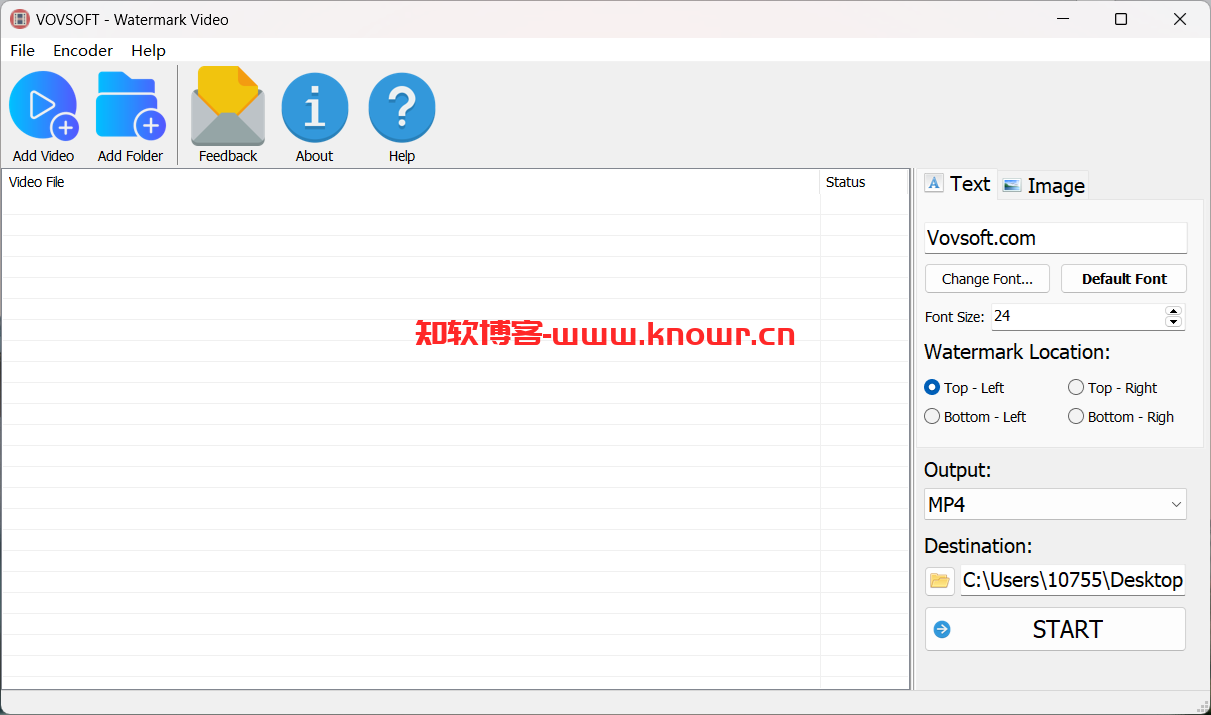 视频加水印工具 VovSoft Watermark Video v2.2.0 手动注册版