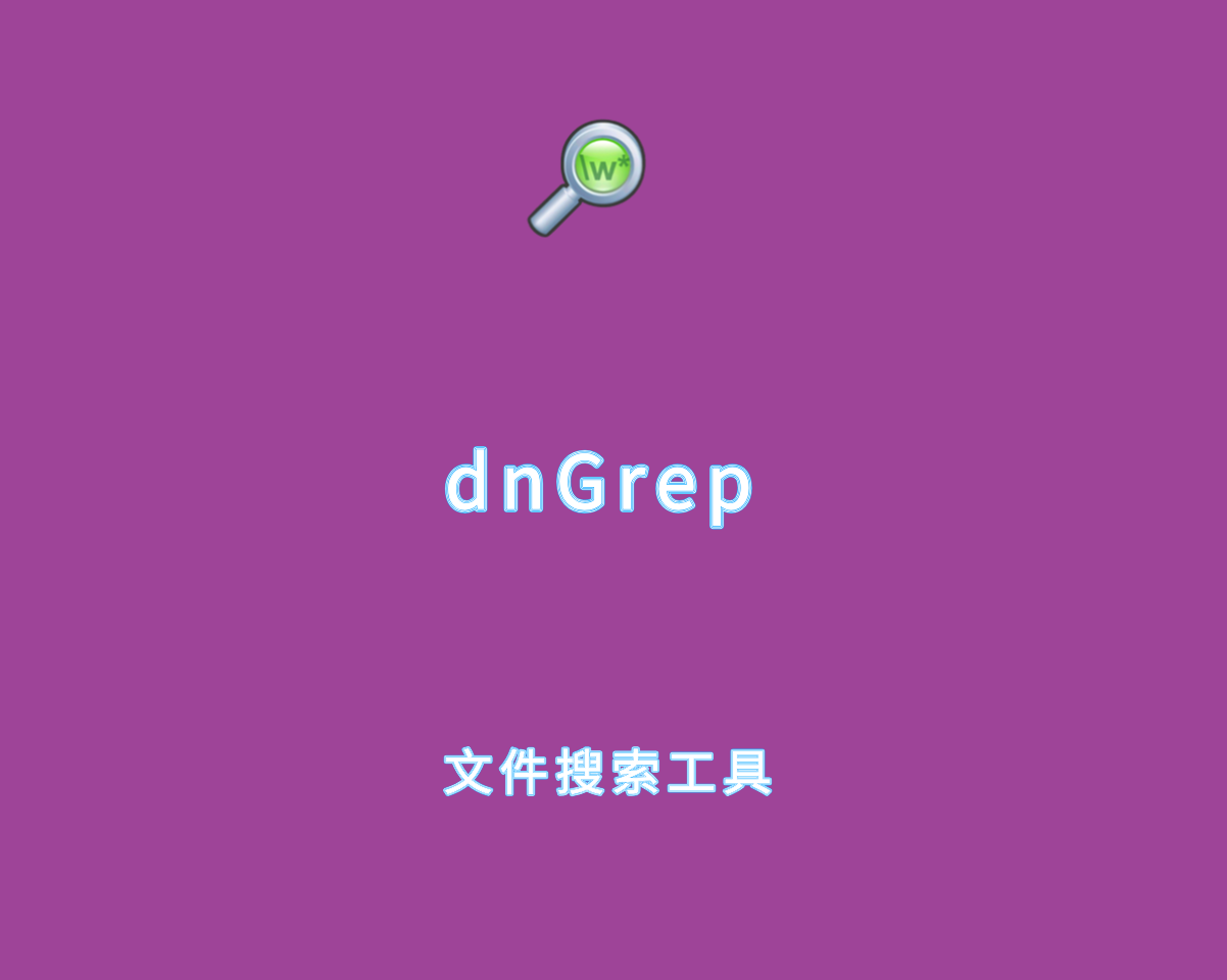 dnGrep v4.5.41.0 绿色便捷版-快捷式文件搜索工具